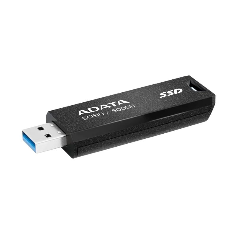 Disco SSD ADATA SC610 Externo 500GB USB 3.2 Gen2 Preto - imagem 2