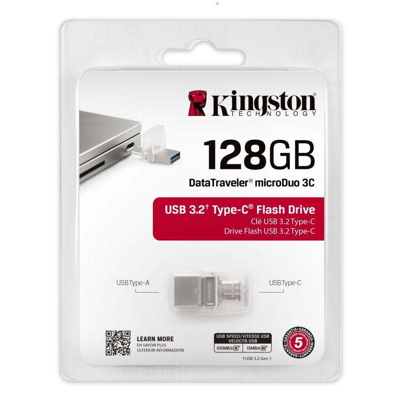 Pen USB Kingston DataTraveler MicroDuo 3C 128GB USB3.2 - imagem 5