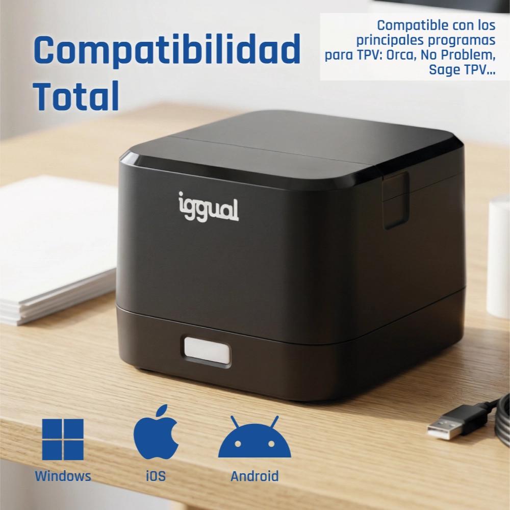 Impressora iggual térmica tickets TP EASY 58 USB+RJ - imagem 3
