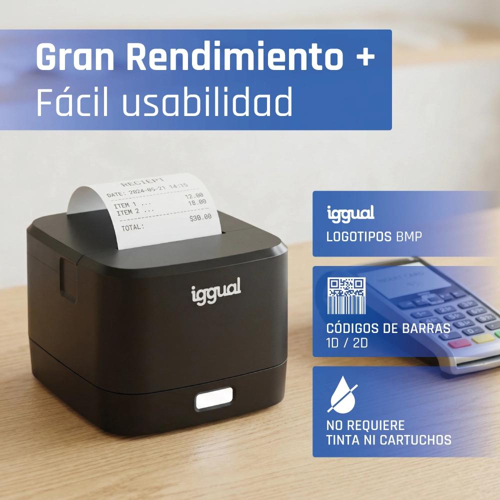 Impressora iggual térmica tickets TP EASY 58 USB+RJ - imagem 4