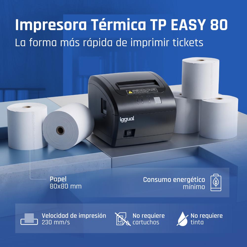 Impressora iggual térmica tickets TP EASY 80 USB+RJ - imagem 3