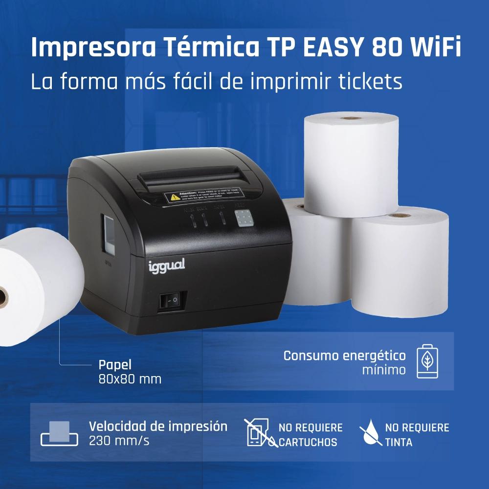 Impressora iggual térmica TP EASY 80 USB+RJ11 WiFi - imagem 3