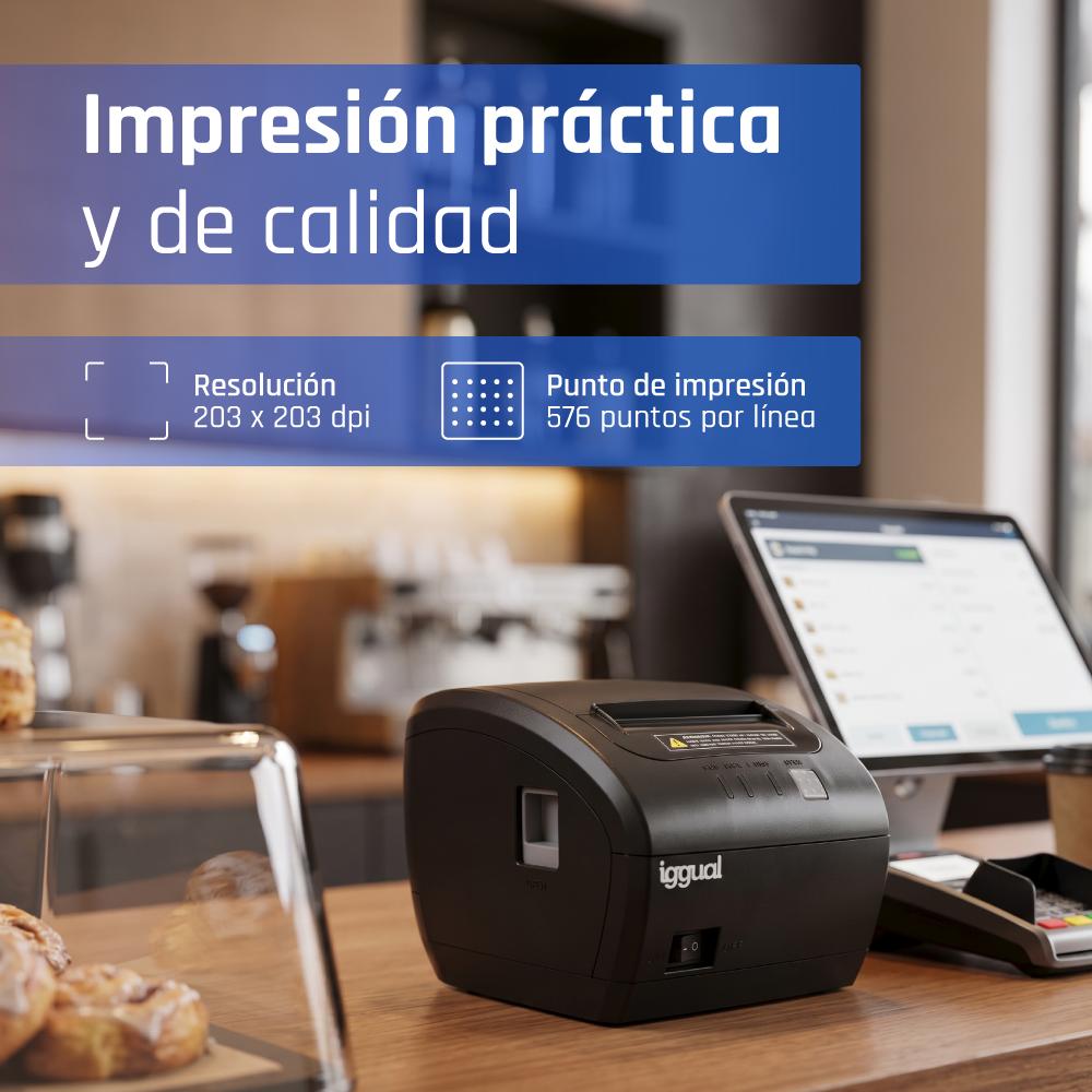 Impressora iggual térmica TP7001 USB+RS232+RJ45 - imagem 4