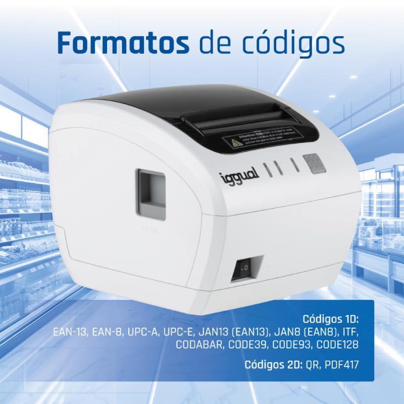 Impressora iggual térmica TP EASY 80W USB+RJ11 blan - imagem 4