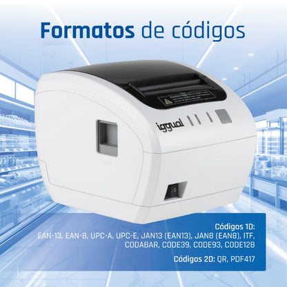 Impressora iggual térmica TP EASY 80W USB+RJ11 blan - imagem 4
