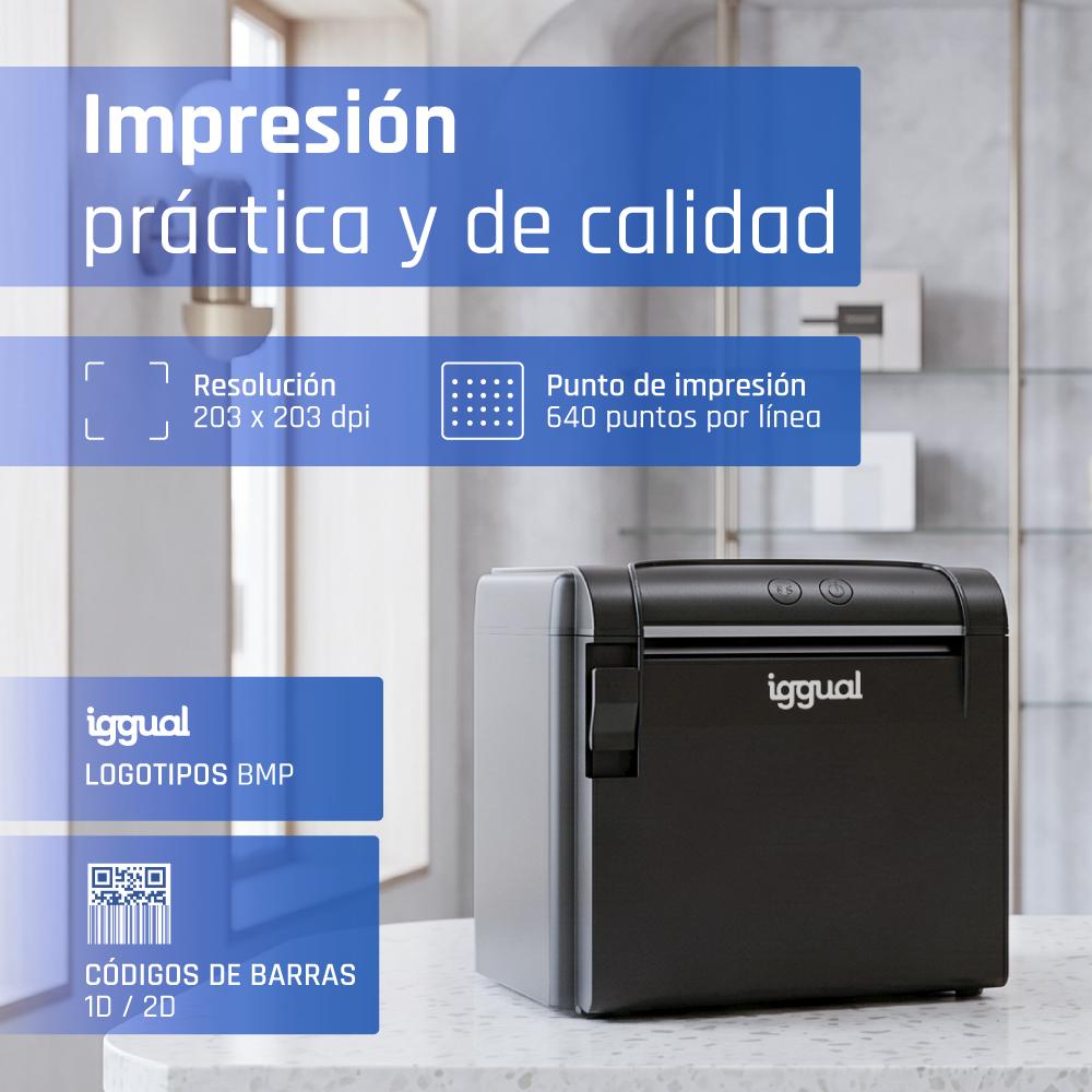 Impressora iggual Térmica TP9000 USB+RJ45+RJ45RS232 - imagem 4