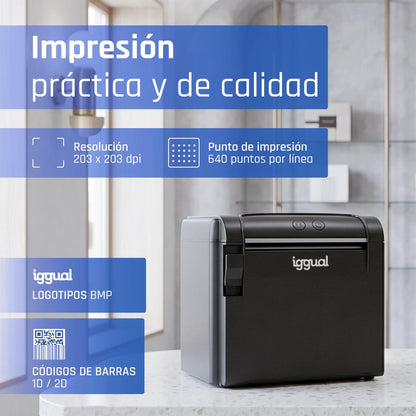 Impressora iggual Térmica TP9000 USB+RJ45+RJ45RS232 - imagem 4