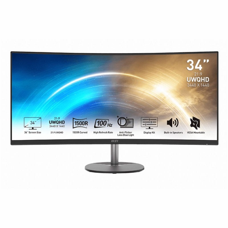 Monitor MSI MP341CQ Monitor34" UWQHD VGA HDMI MM curv