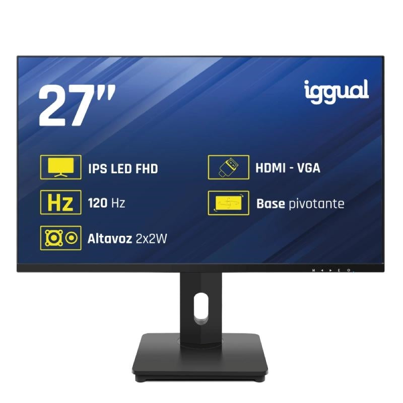 Monitor iggual 27" VGA HDMI 120Hz pivotante AA MM