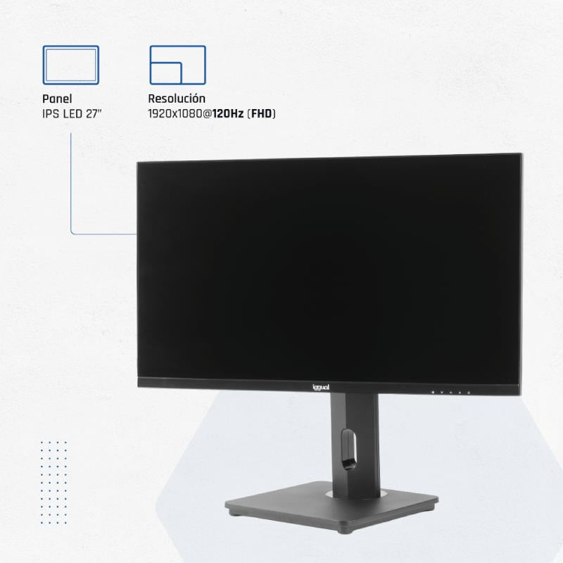 Monitor iggual 27" VGA HDMI 120Hz pivotante AA MM - imagem 2