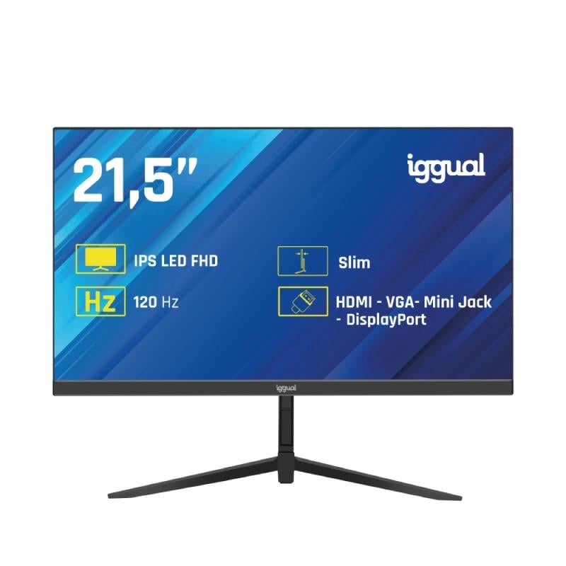 Monitor iggual 21,5" IPS 1ms FHD 120Hz VGA HDMI DP