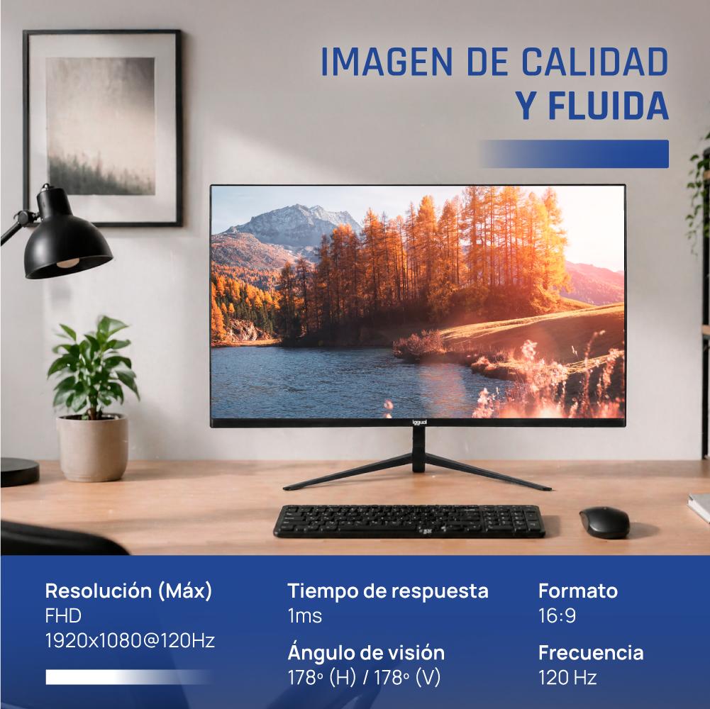 Monitor iggual 27" IPS 1ms FHD 120Hz VGA HDMI MM - imagem 3