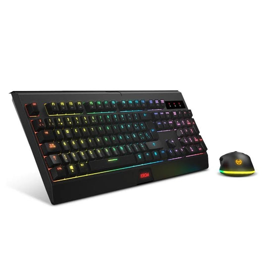Conjunto Teclado e Rato KROM KABALA | Kit Teclado e Ratón Sem fios RGB SP
