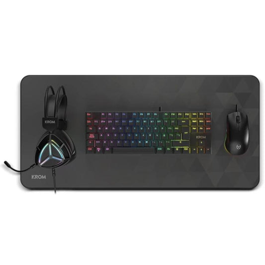 Teclado KROM KLASS PCombo Gaming 4 em 1 RGB Preto