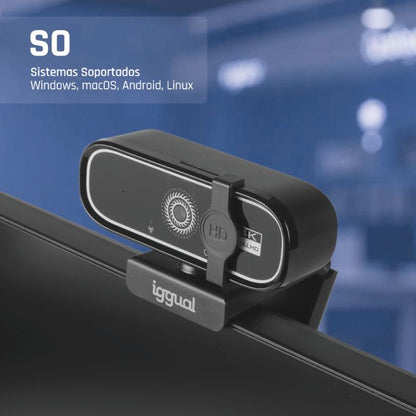 Webcam iggual USB 4K UHD WC3840 Business Pro View - imagem 5