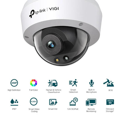 Câmara de Vigilância VIGI Cámara IP Domo C240 4MP Plást Full-cores 4mm - imagem 4