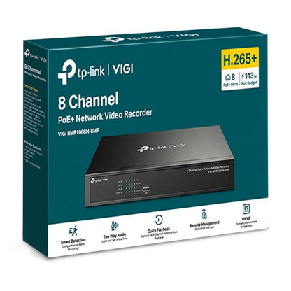 Gravador de Vídeo em Rede VIGI Grabador IP NVR1008H-8MP Rack 01 HDD 08 C PoE - imagem 4