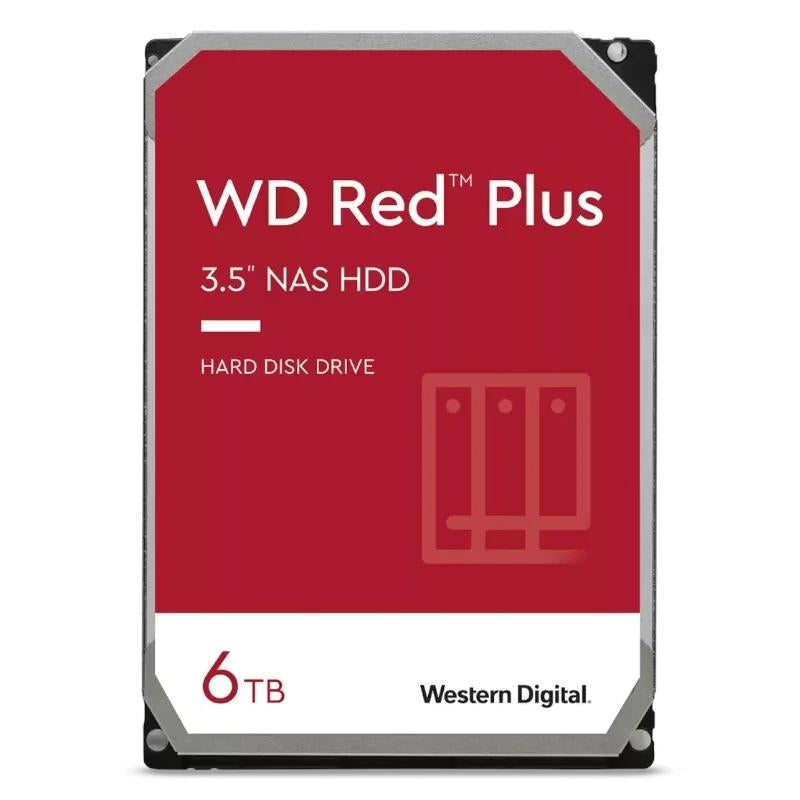 Disco rígido Western Digital vermelho Plus WD60EFPX 6TB SATA-600