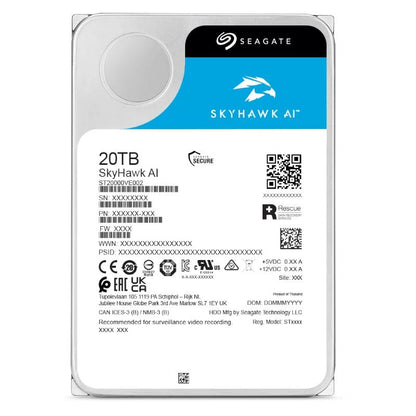 Disco rígido Seagate SkyHawk AI ST20000VE003 20TB 3.5" SATA3 - imagem 3