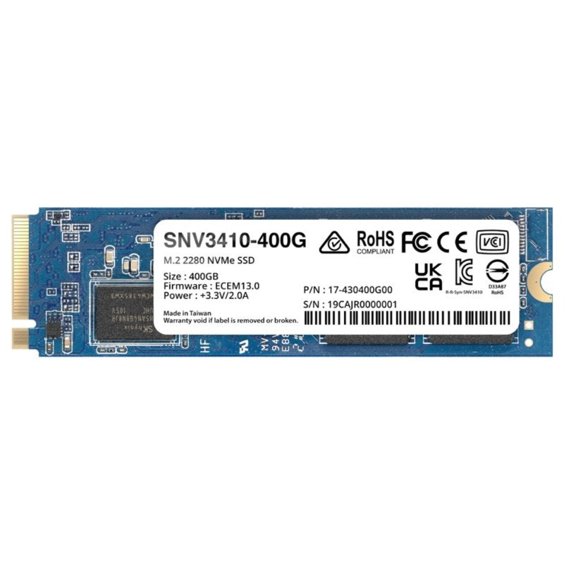 Disco SSD Synology SNV3410-400G NVMe PCIe 3.0 M.2 2280