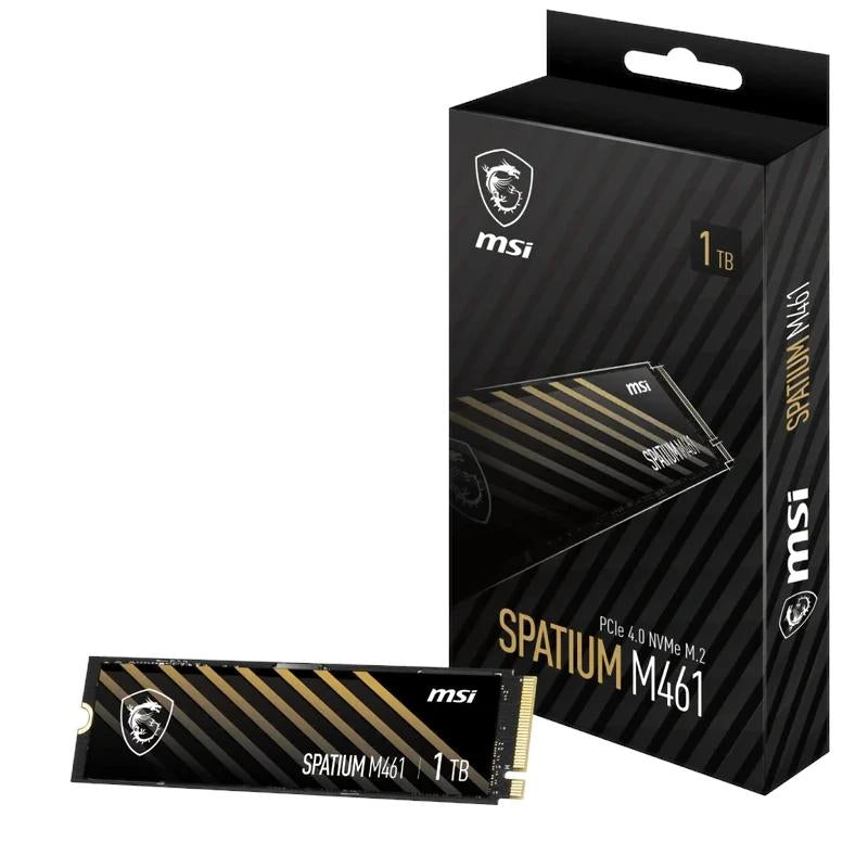 Disco SSD MSI Spatium M461 1Tb PCIe 4.0 NVMe 5000 Mb-s - imagem 2