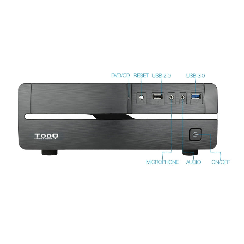 Caixa de Computador Tooq Caja Micro ATX/ITX TQC-3005U3 500W USB3.0 - imagem 4