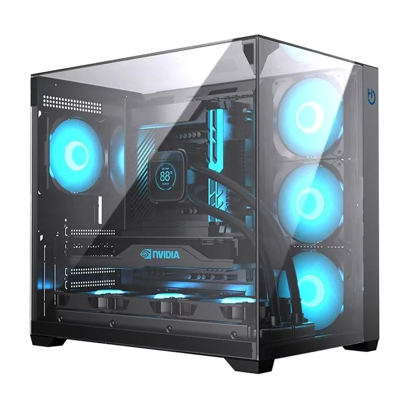 Caixa de Computador Hiditec Caja Atx Gaming Sky preto USB 3.1 TYPE-C - imagem 2