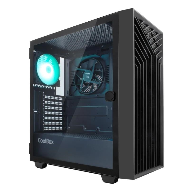 Caixa de Computador Coolbox Caja Gaming ATX GA300 GRIDLINE preto - imagem 2