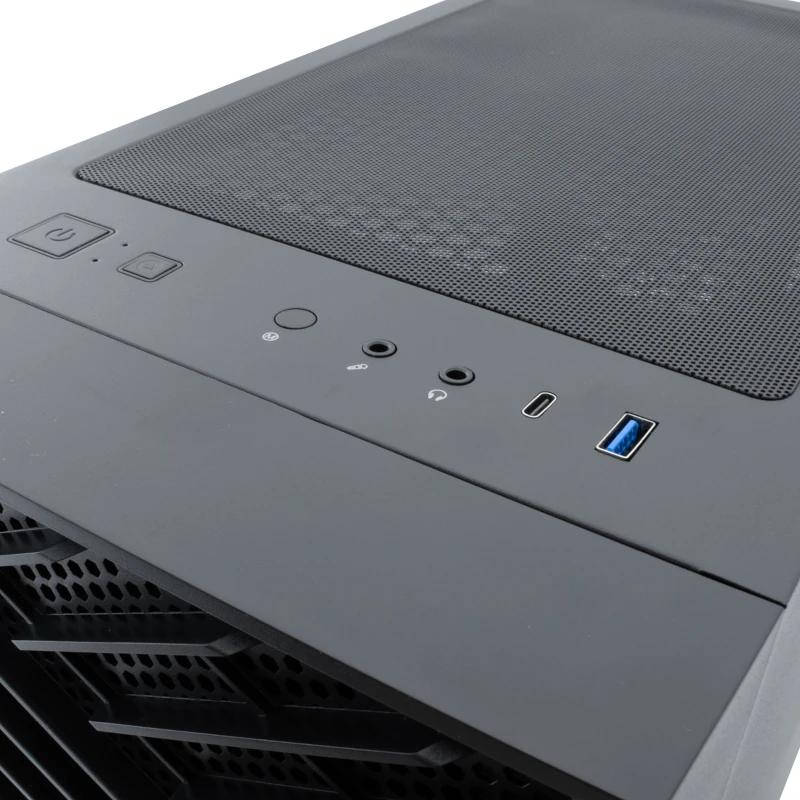 Caixa de Computador Coolbox Caja Gaming ATX GA300 GRIDLINE preto - imagem 3