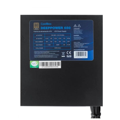 Fonte de Alimentação Coolbox Gaming Fuente Al. DeepPower 650w 80+bronze - imagem 4