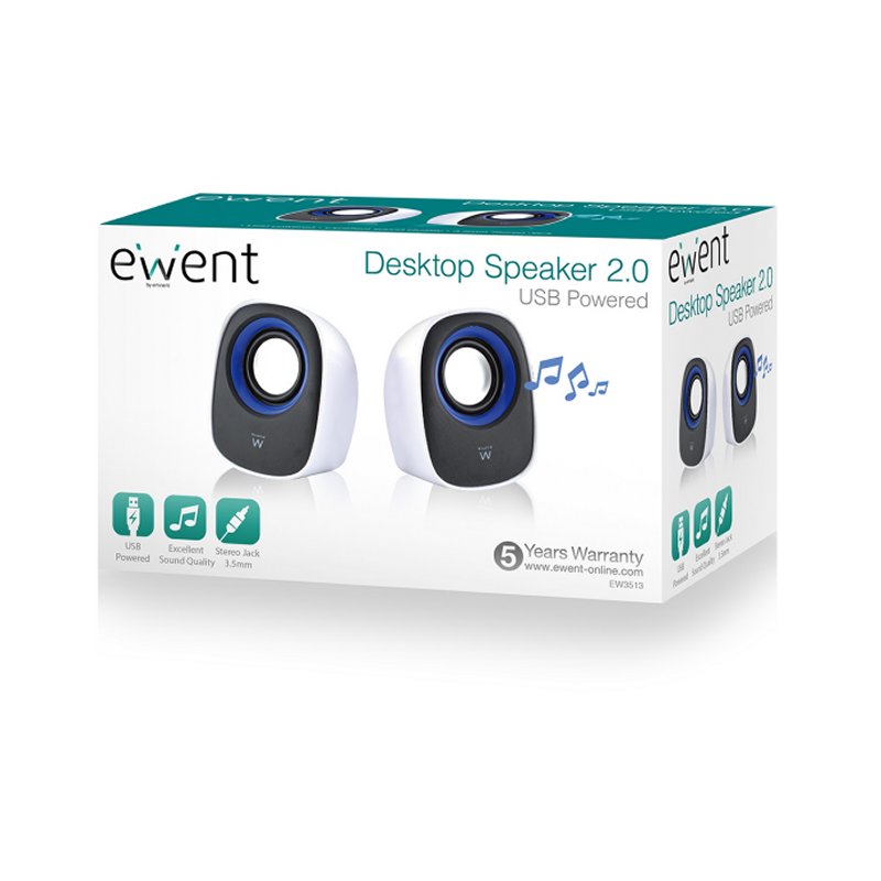 Coluna Ewent Altavoces escritorio 2.0 usb - imagem 3