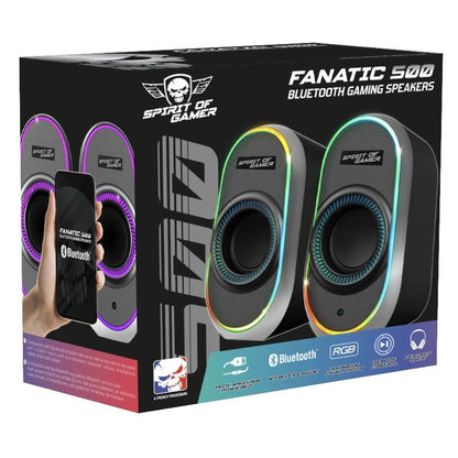 Coluna Spirit Of Gamer Altavoz 2.0 FANATIC 500 RGB Black - imagem 2