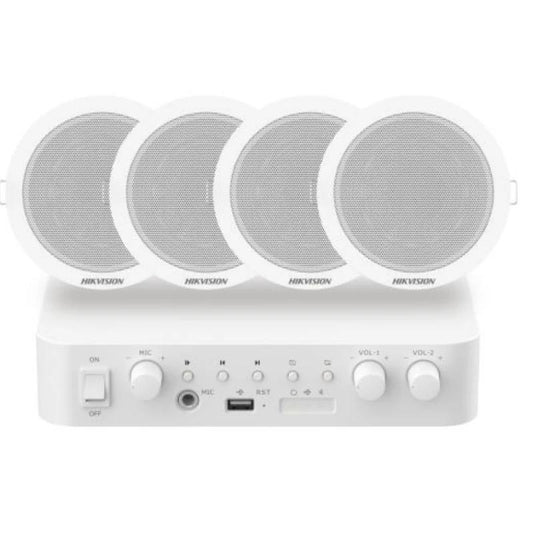 Coluna Hikvision DS-QAE0KA60206-4 Kit 1xAmpl 4xAlta Techo