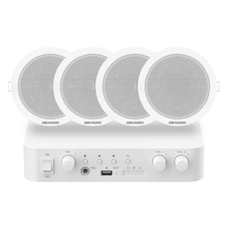 Coluna Hikvision DS-QAE1KA80206-4 Kit 1xAmpl 4xAlta Techo