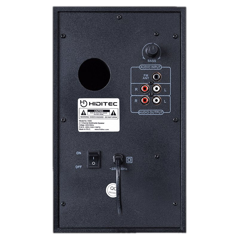 Coluna Hiditec Colunas 2.1 Multimedia H400 40W Blt Radi - imagem 5
