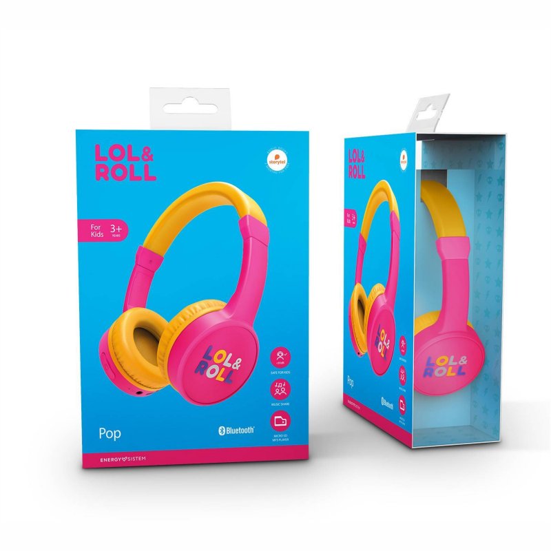 Energy Lol&Roll auscultadores Pop Kids Bt rosa - imagem 4