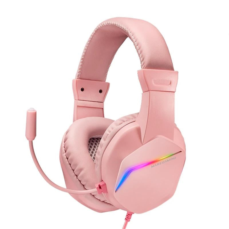 MARS de jogos Auricular+mic MH122 Rosa - imagem 2