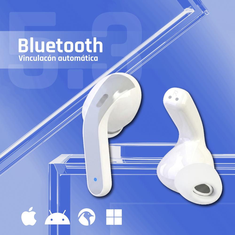iggual auscultadores inalámbricos TWS Bluetooth blan - imagem 3