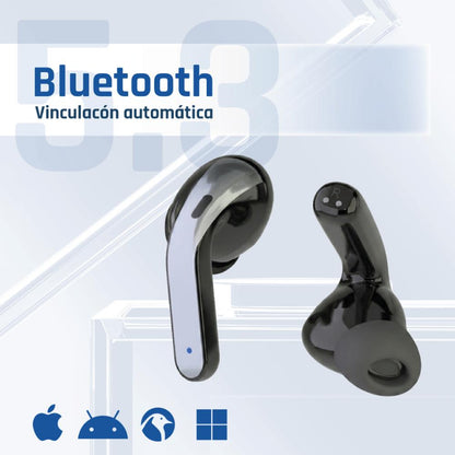 iggual auscultadores inalámbricos TWS Bluetooth negr - imagem 3