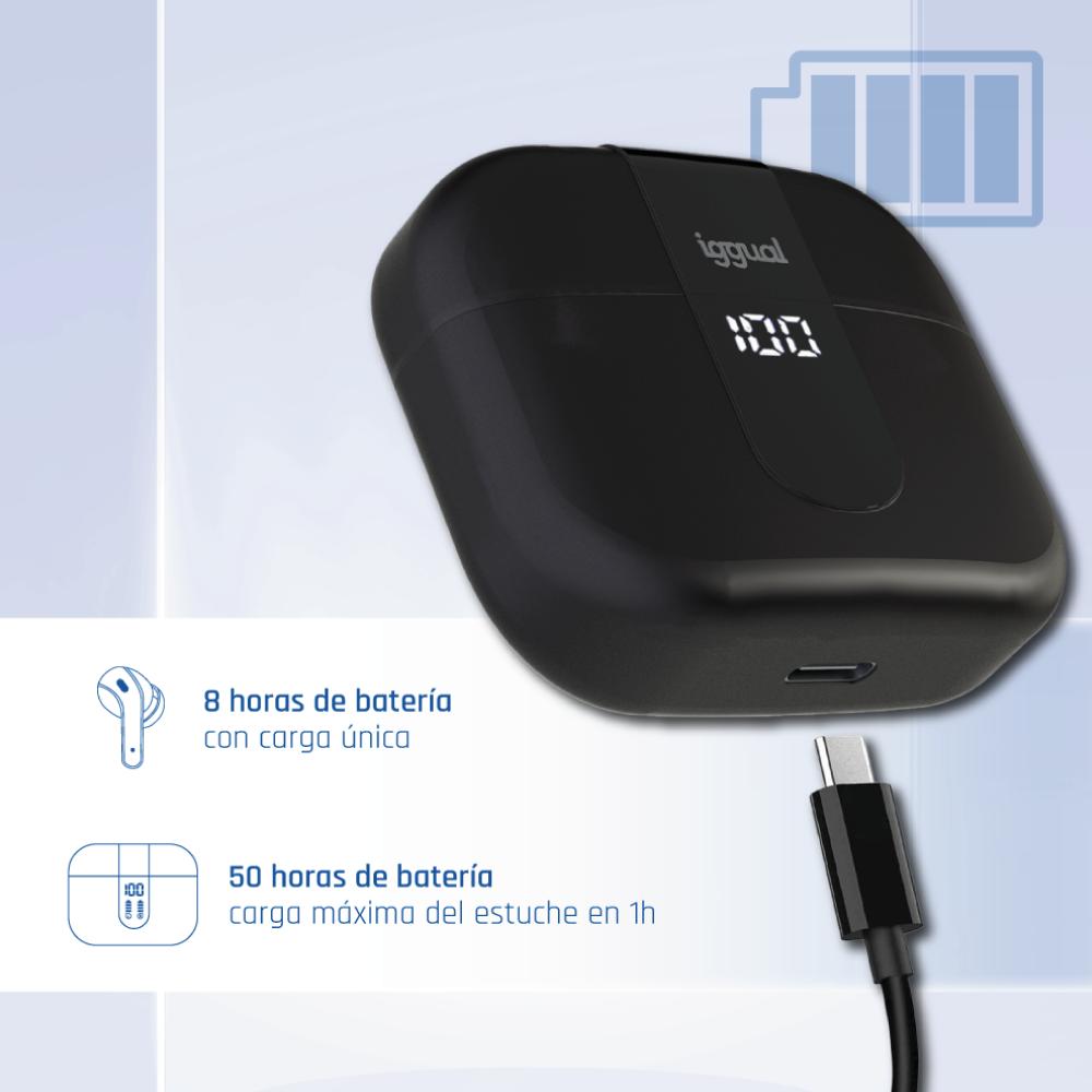 iggual auscultadores inalámbricos TWS Bluetooth negr - imagem 4