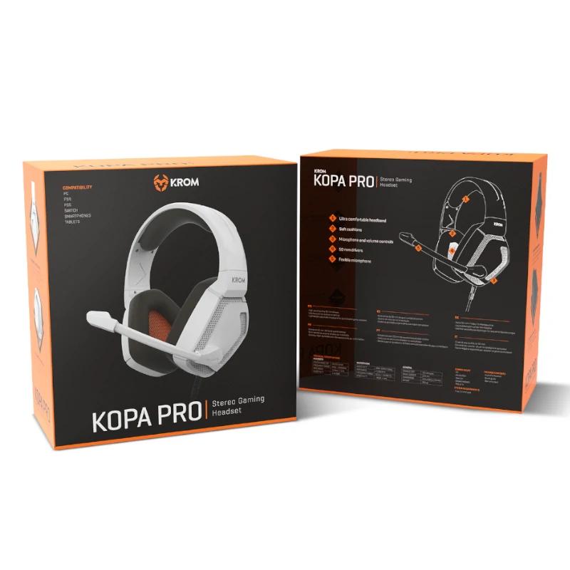 KROM KOPA PRO | AURICULAR de jogos STEREO Branco - imagem 4