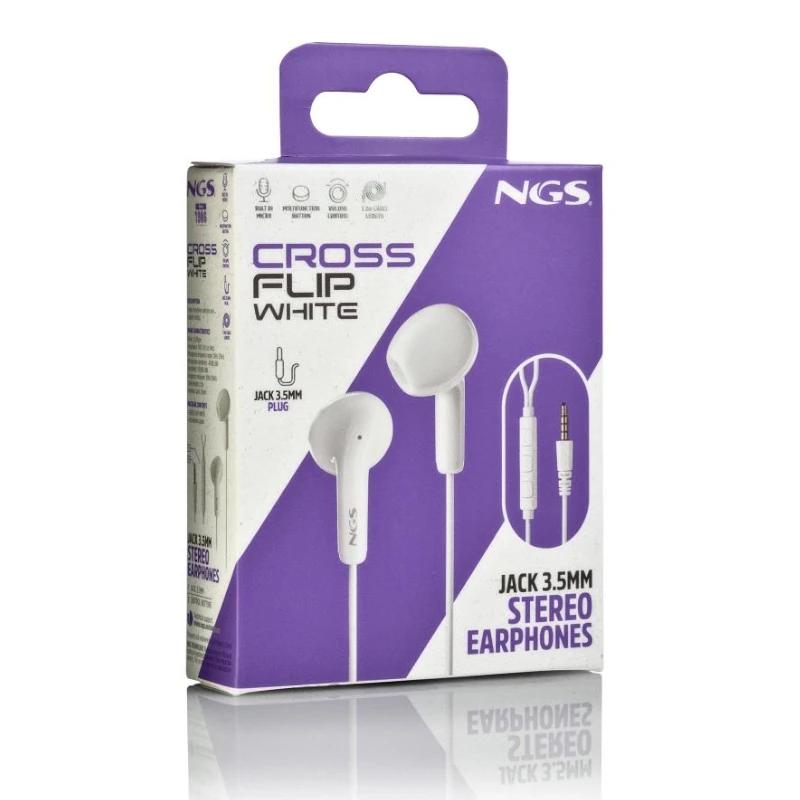 NGS Auricular Branco Estéreo com Cabo JACK 3.5 mm - imagem 5