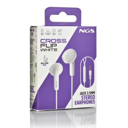 NGS Auricular Branco Estéreo com Cabo JACK 3.5 mm - imagem 5