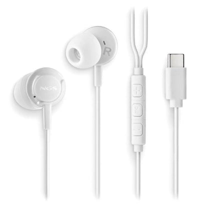 NGS Auricular Branco Estéreo USB-C com Cabo - imagem 3