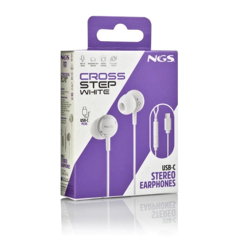 NGS Auricular Branco Estéreo USB-C com Cabo - imagem 5