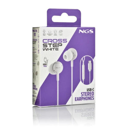 NGS Auricular Branco Estéreo USB-C com Cabo - imagem 5