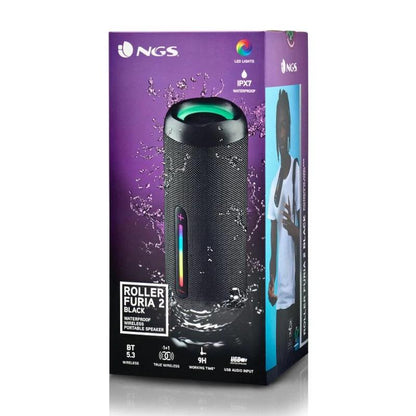 Coluna NGS RollerFuria2 BT Rgb IP67 Preto 30W - imagem 5