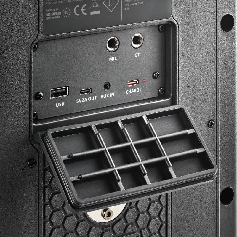 Coluna NGS Wildbash 300W Bateria recargable IPX6 - imagem 4