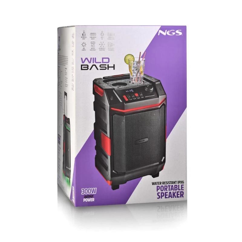 Coluna NGS Wildbash 300W Bateria recargable IPX6 - imagem 5