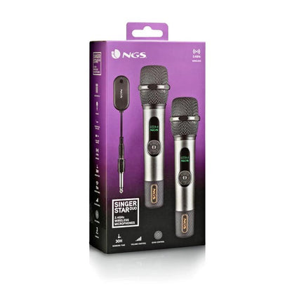 Microfone NGS Micrófonos Sem Fios Vocales Pack 2 - imagem 5